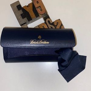 👓🐑BROOKS BROTHERS Clamshell Eyeglass Case/Cloth